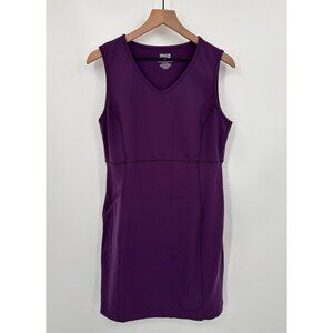 Duluth NoGA Stretch Sleeveless Active Dress Women Medium Purple Pocket